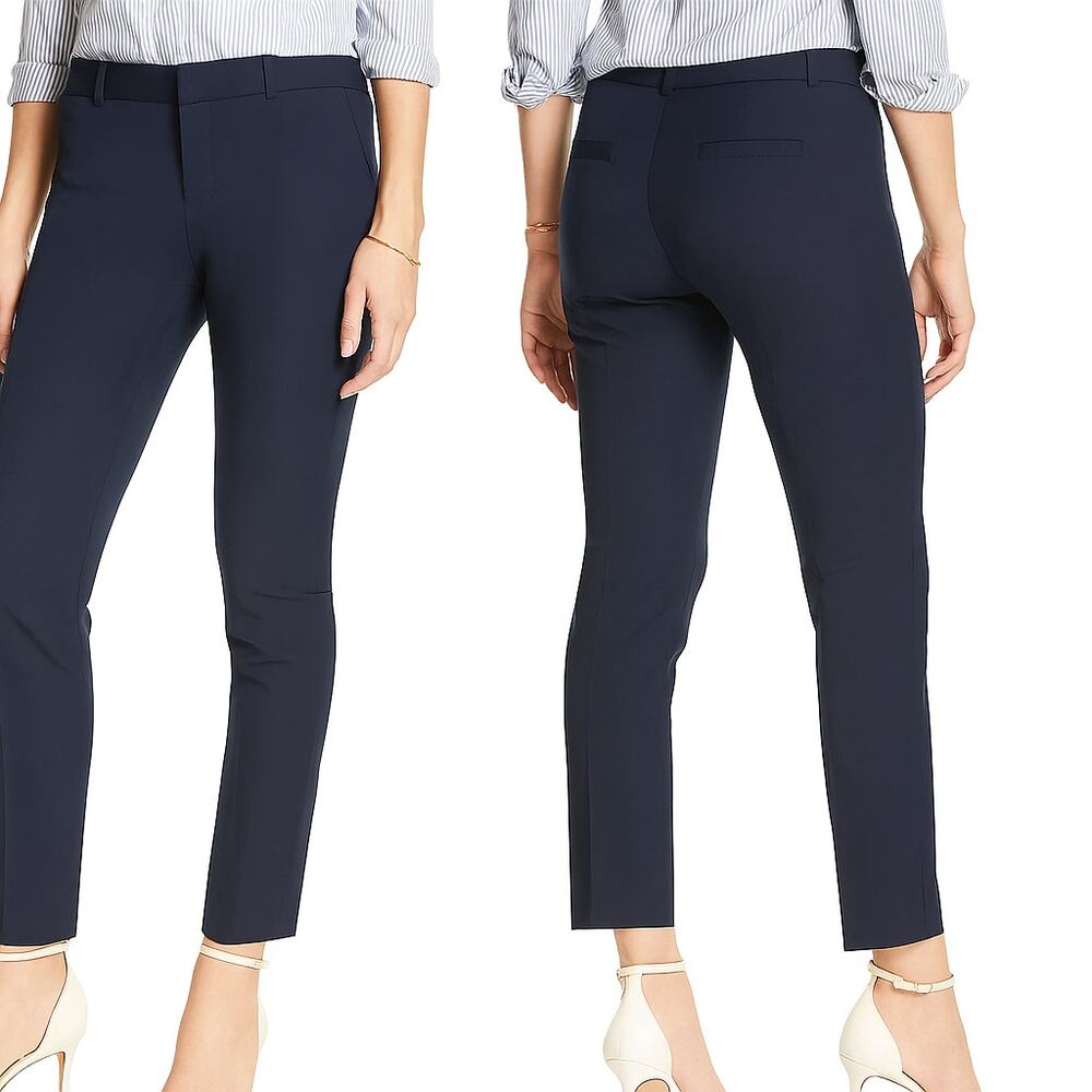 Banana Republic Women's Jackson Fit Slim Ankle Pants Navy Star Blue Size 10